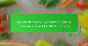 Ingredienti freschi di pomodoro: benefici nutrizionali, varietà e utilizzi in cucina